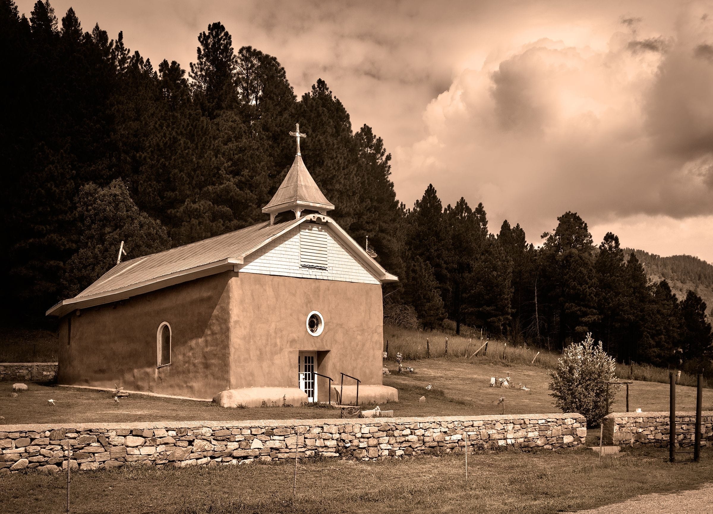 Small church north of Pecos,NM on state highway63